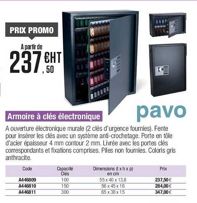 armoires à clés électronique pavo