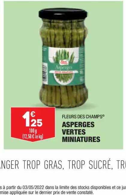 asperges vertes miniatures fleurs des champs