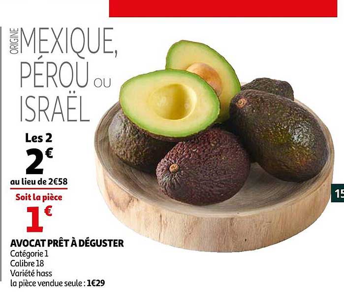 avocat prêt à déguster