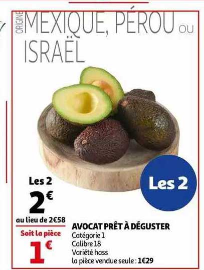 avocat prêt à déguster hass