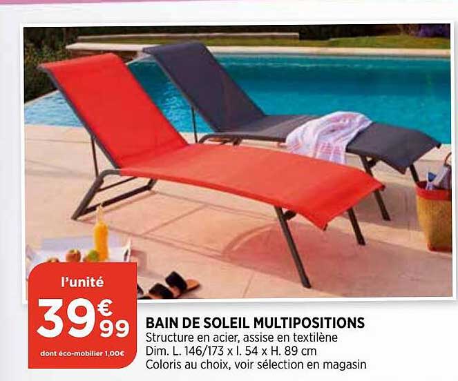 bain de soleil multipositions