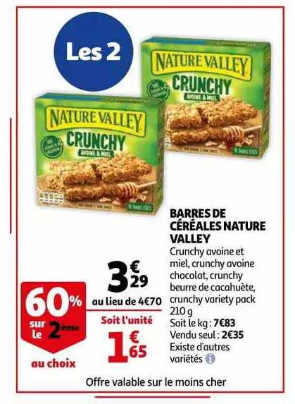 barres de céréales nature valley