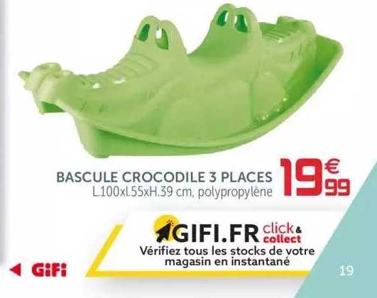 Bascule Crocodile 3 Places
