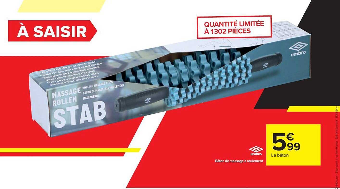 bâton de massage à roulement umbro