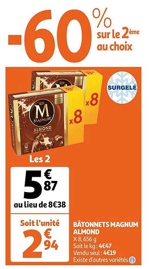 Bâtonnets Magnum Almond