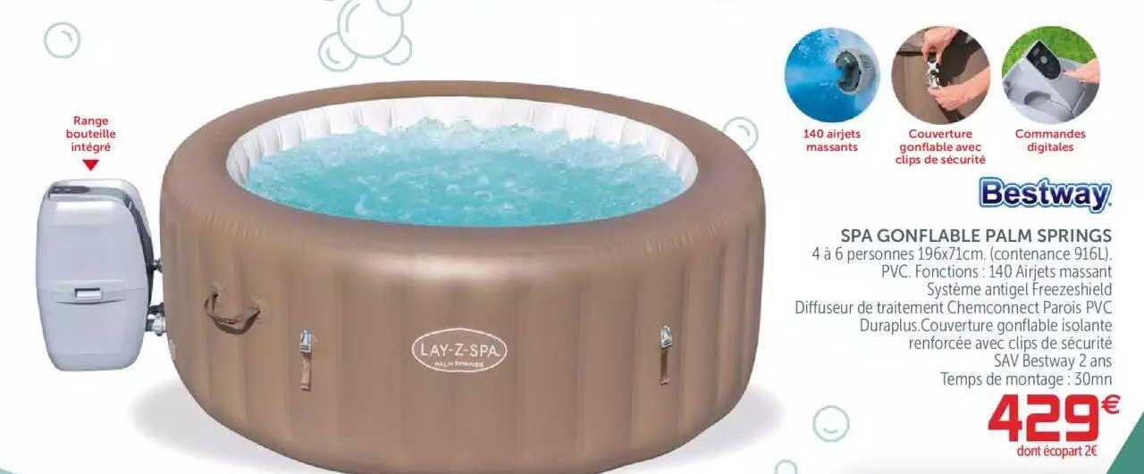 bestway spa gonflable palm springs