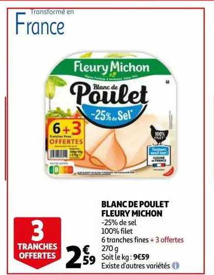 blanc de poulet fleury michon