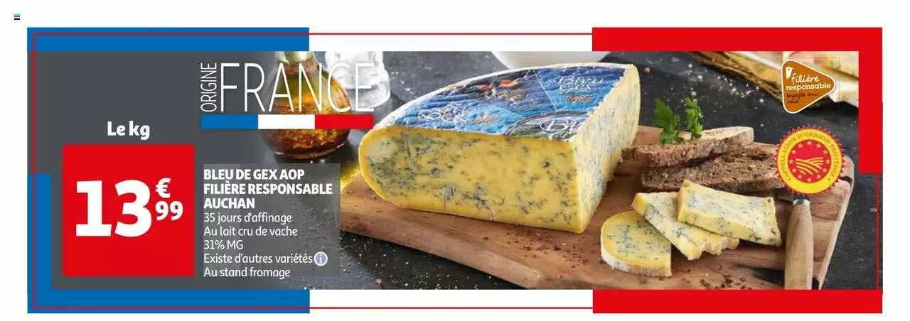 bleu de gex aop filière responsable auchan