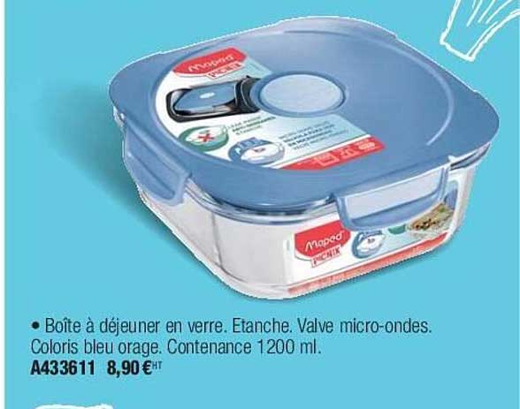 boîte à déjeuner en verre étanche valve micro-ondes