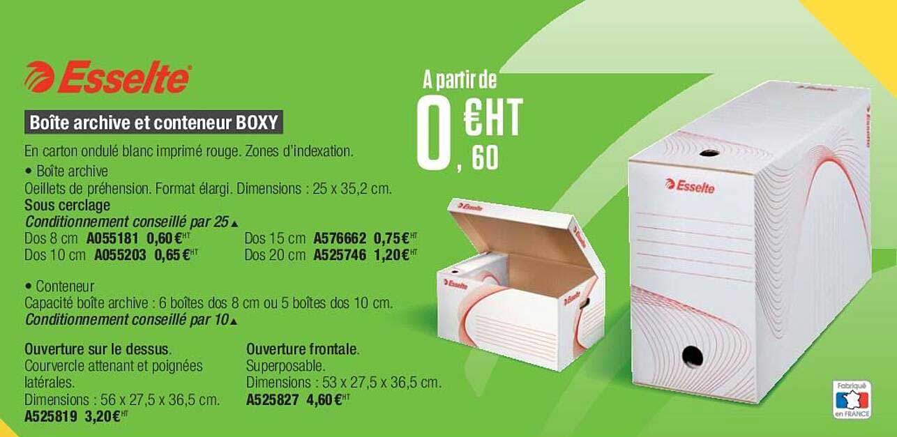 boîte archive et conteneur boxy esselte