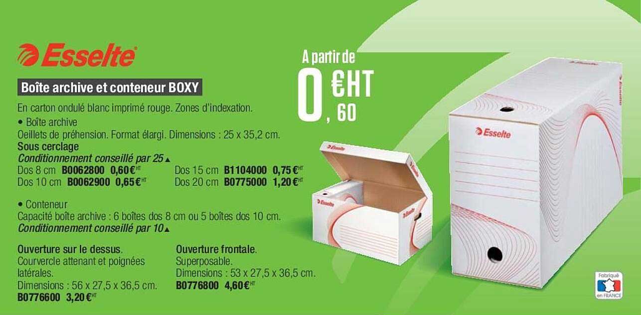 boîte archive et conteneur boxy esselte