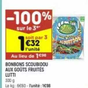 bonbons scoubidou auw goûts fruités lutti