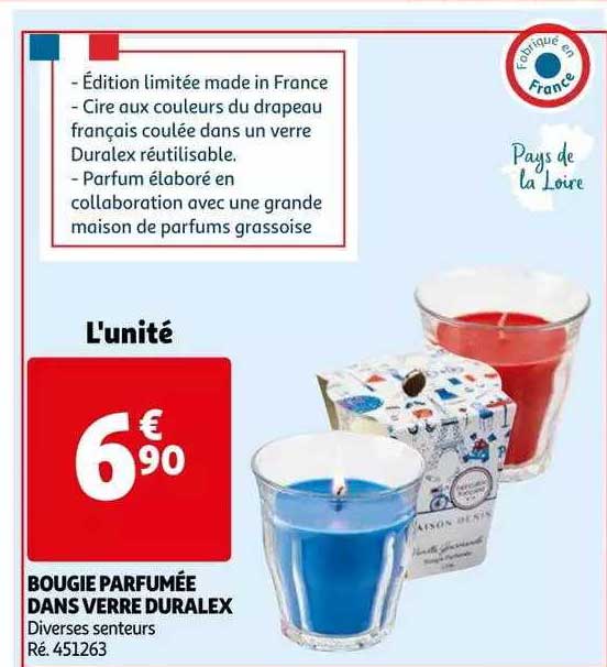 bougie parfumée dans verre duralex