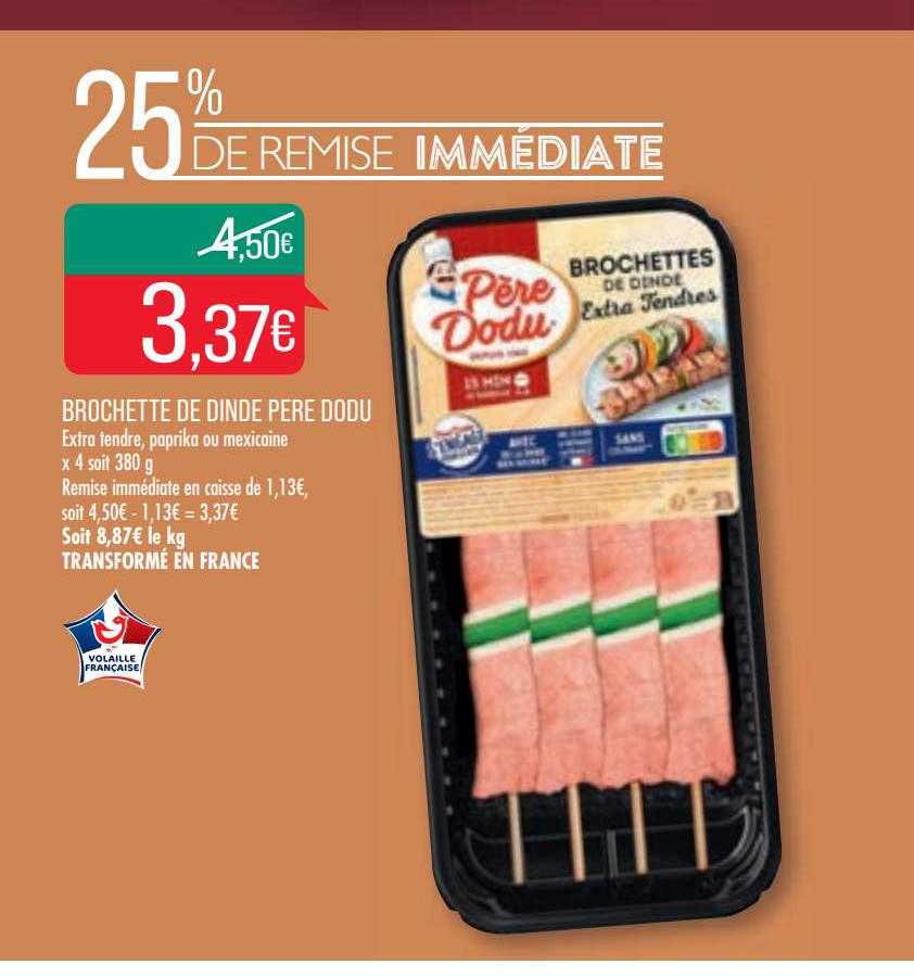 brochette de dinde pere dodu