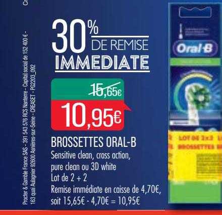 Brossettes Oral-b 30% De Remise Immediate