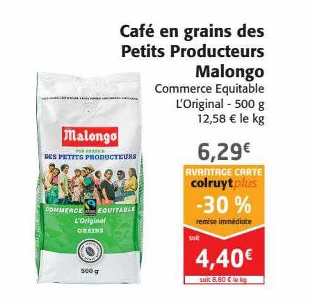 Café En Grains Des Petits Producteur Malongo
