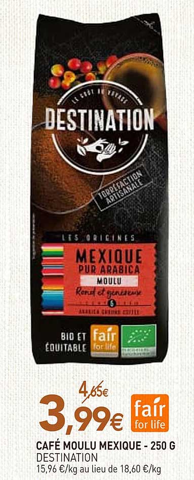 café moulu mexique destination - 250 g
