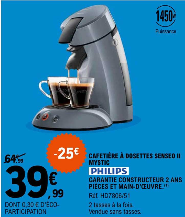 Cafetière à Dosettes Senseo II Mystic Philips