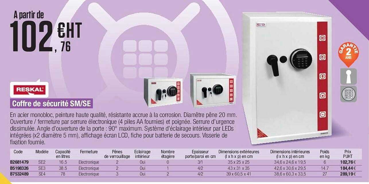 Coffre De Sécurité Sm-se Reskal