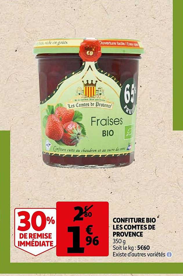 confiture bio les comtes de provence