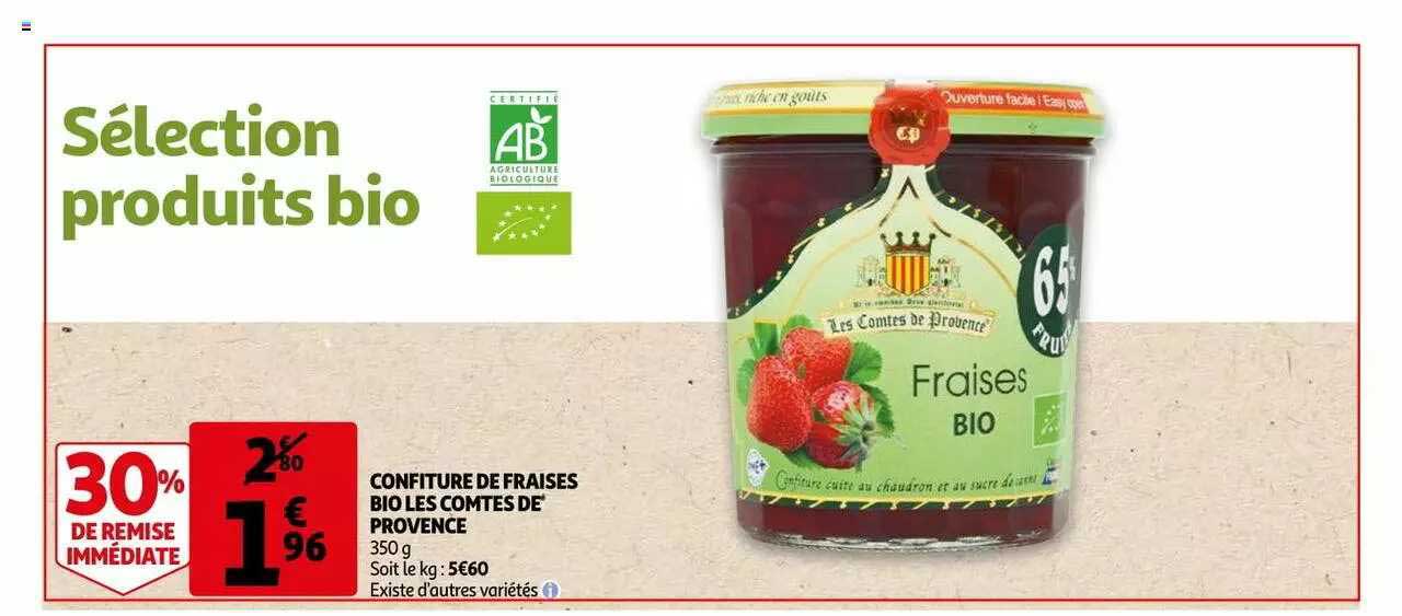 Confiture De Fraises Bio Les Comtes De Provence