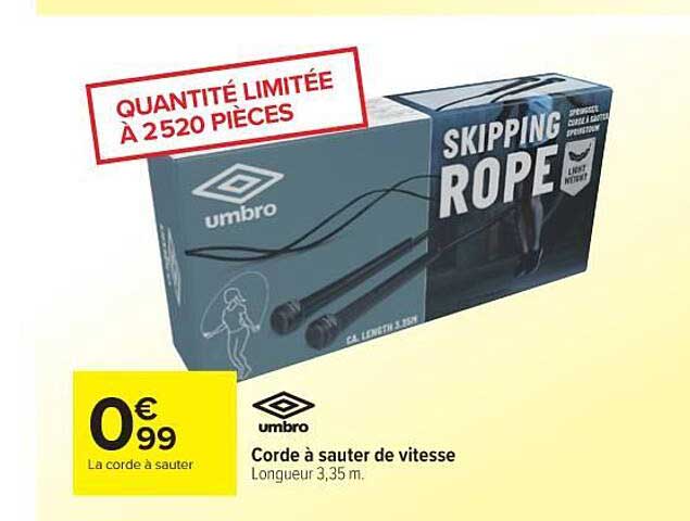 corde à sauter de vitesse umbro