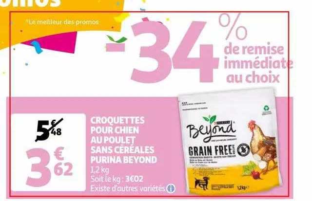 croquettes pour chien au poulet sans céréales purina beyond