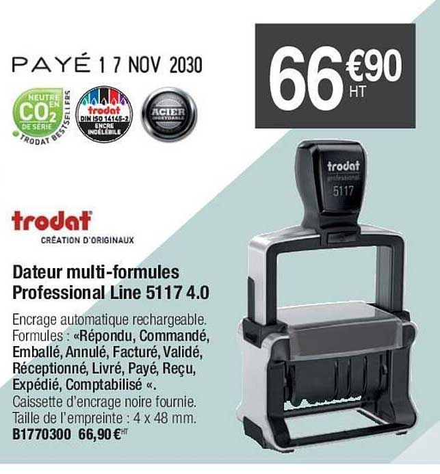 dateur multi-formules professional line 5117 4.0 trodat