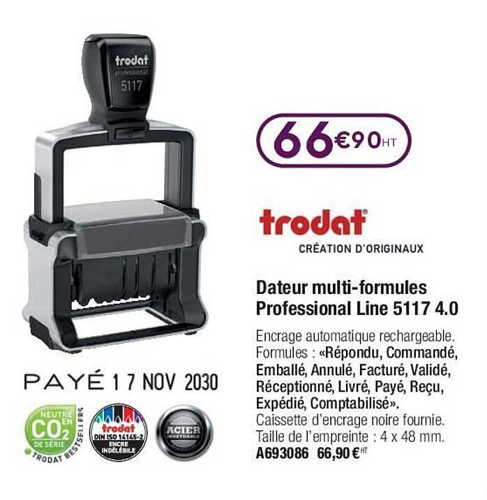 dateur multi-formules professional line 5117 4.0 trodat