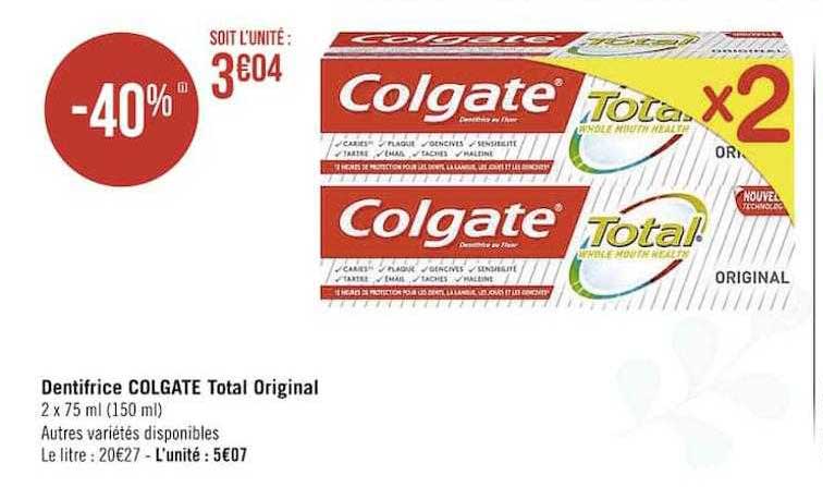 Dentifrice Colgate Total Original