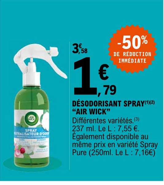 désodorisant spray "air wick"