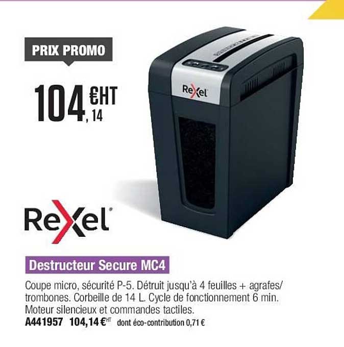 destructeur secure mc4 rexel