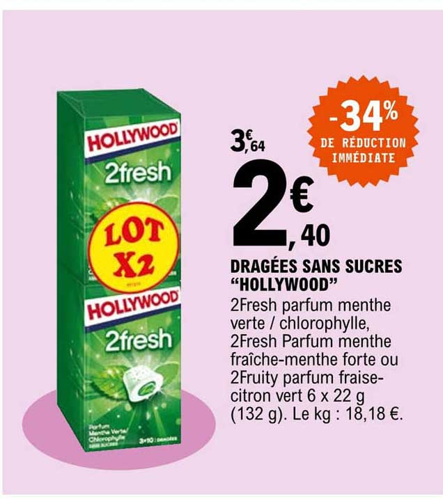 Dragées Sans Sucres "hollywood"