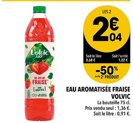 Eau Aromatisée Fraise Volvic
