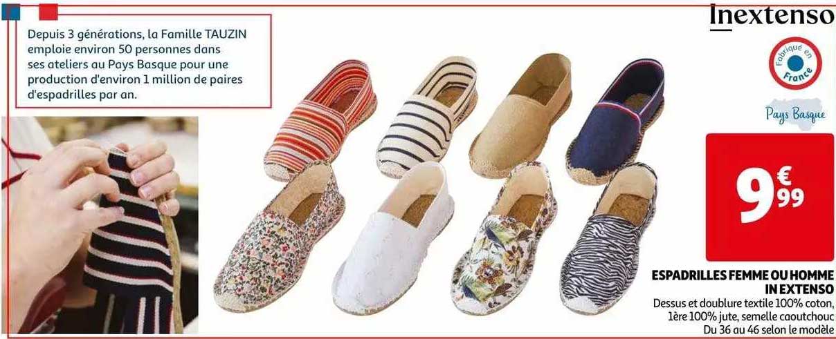espadrilles femme ou homme in extenso