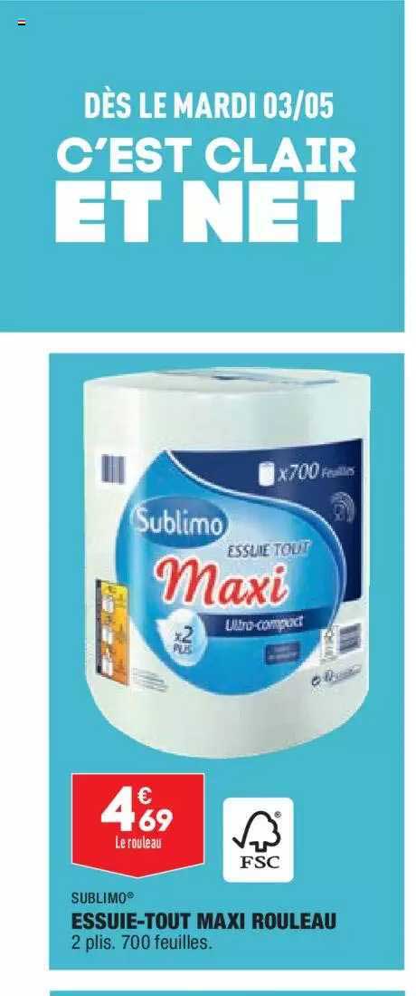 essuie-tout maxi rouleau sublimo