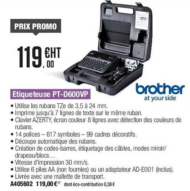 étiqueteuse pt-d600vp brother