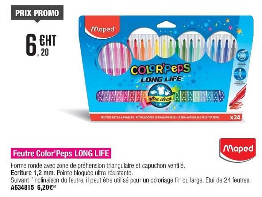 Feutre Color-peps Long Life Maped