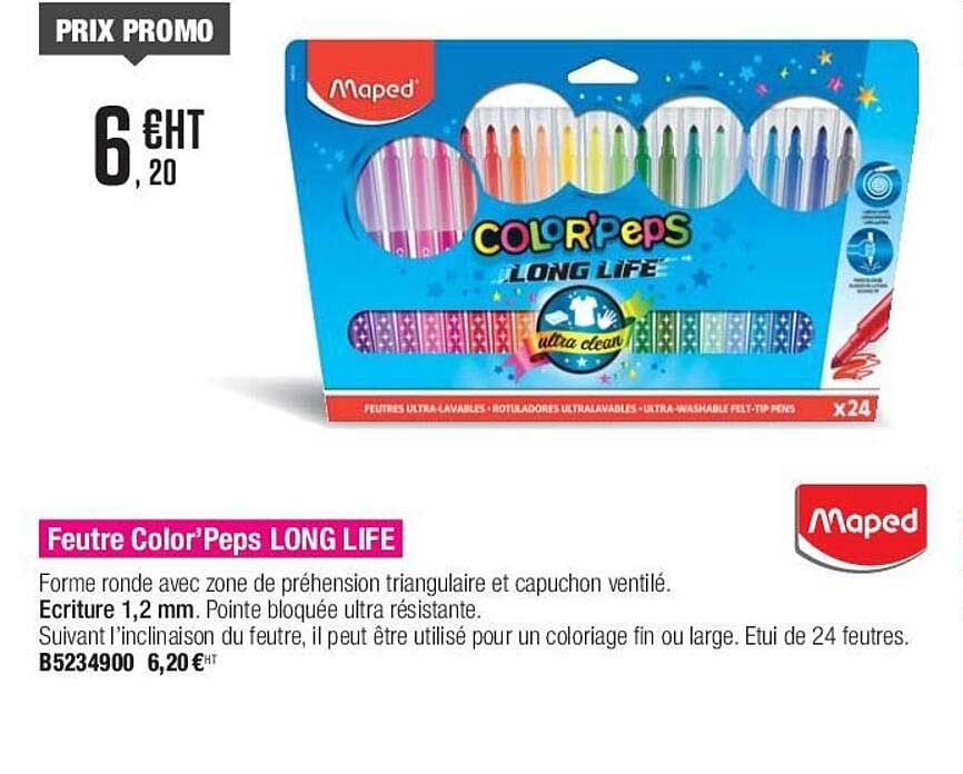 feutre color peps long life maped