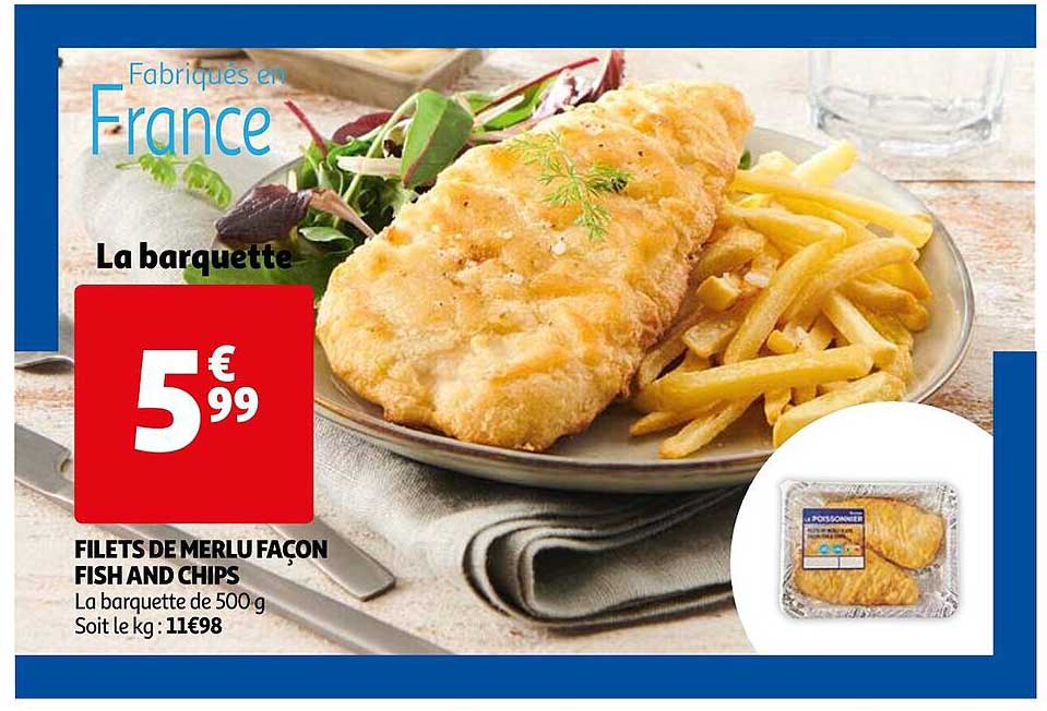 filets de merlu façon fish and chips
