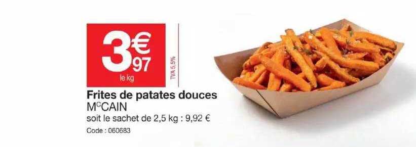 frites de patates douces mccain