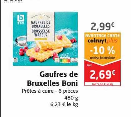 gaufres de bruxelles boni