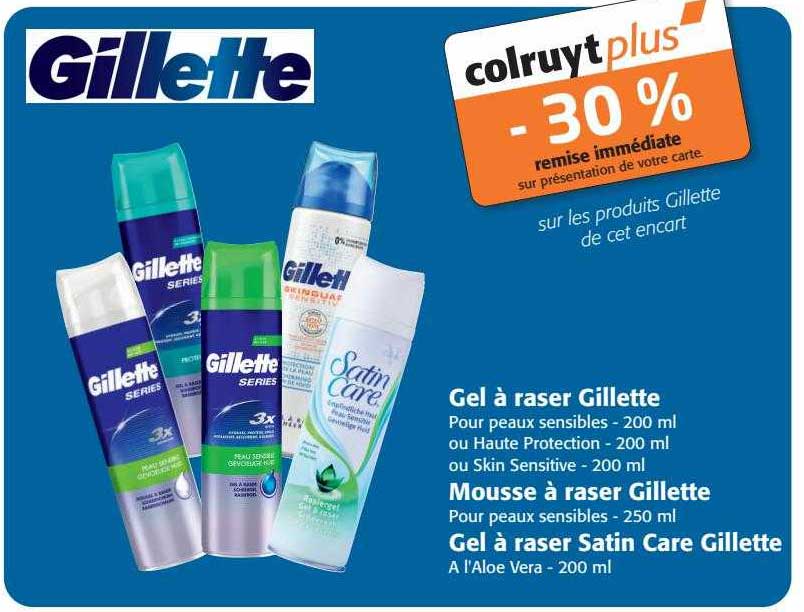 gel à raser gillette, mousse à raser gillette, gel à raser satin care gillette