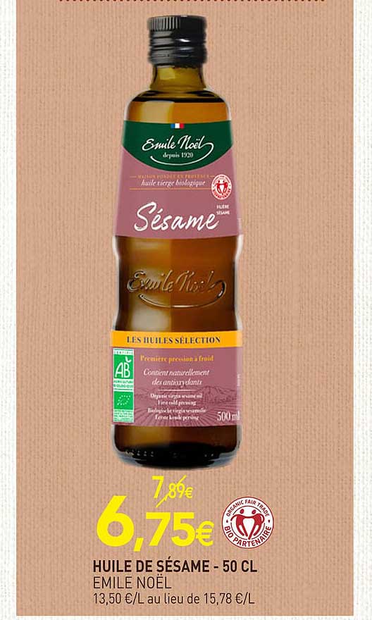 huile de sésame emile noël - 50 cl