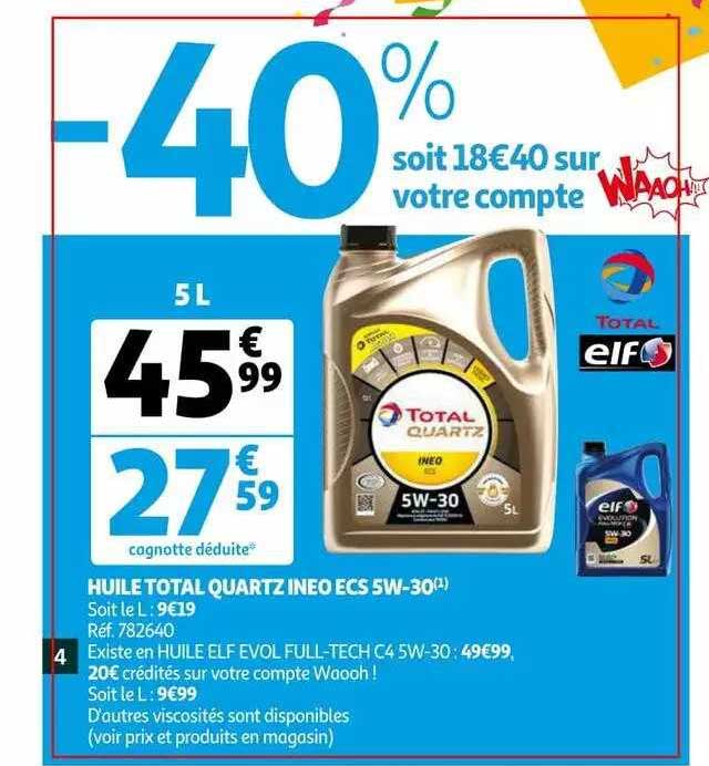 huile total quartz ineo ecs 5w-30