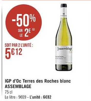 Igp D'oc Terres Des Roches Blanc Assemblage