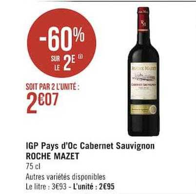 igp pays d'oc cabernet sauvignon roche mazet