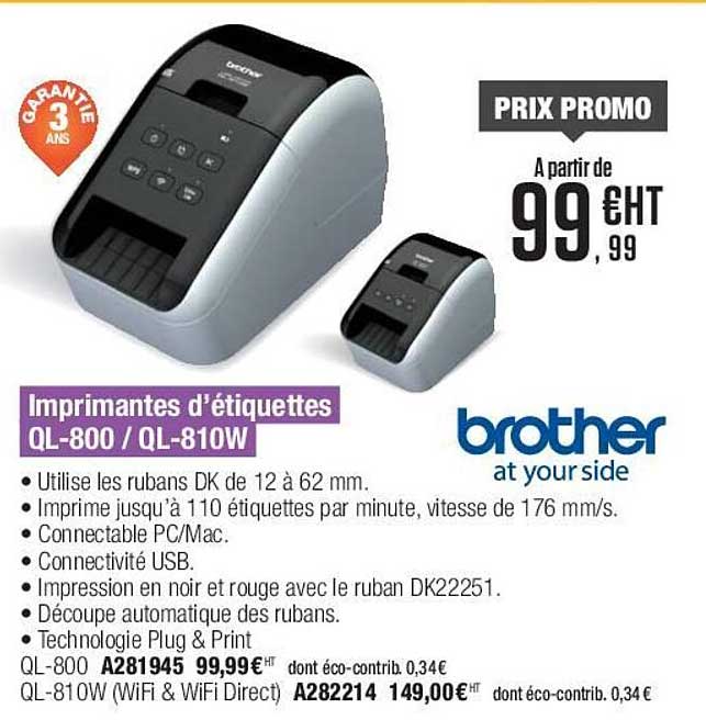 imprimantes d'étiquettes ql-800 ql-810w brother
