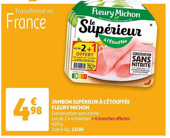 jambon supérieur à l'étouffée fleury michon