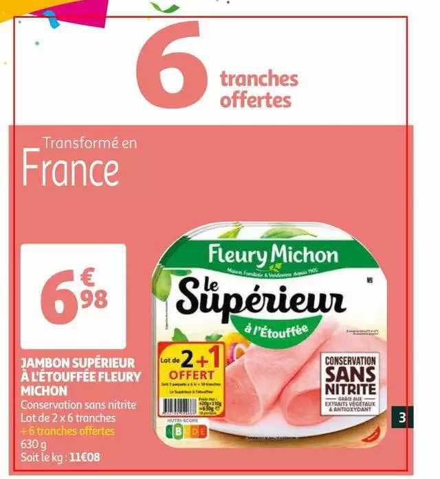 jambon supérieur à l'étouffée fleury michon